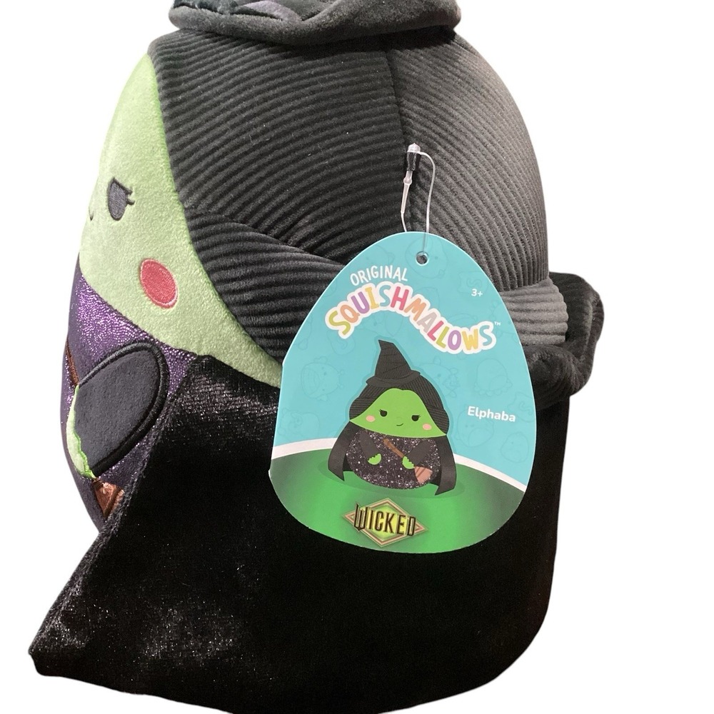 Squishmallows Wicked Elphaba Witch Plush 8 Inch Green Purple Black New - Picture 8 of 9